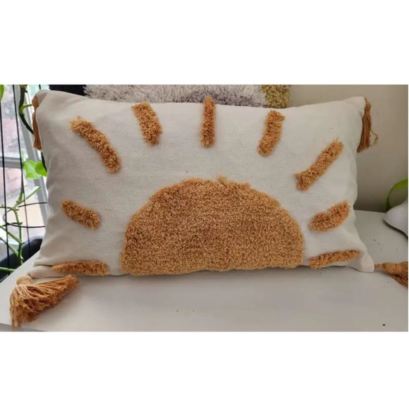 Boho Throw Pillow Cover Decorative Case Bohemian Sun Cottage Farmhouse Decor 20" - Picture 4 of 11